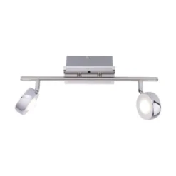 LED-Deckenleuchte, 2 flexible Leuchtspots, inkl. Fernbedienung, dimmbar