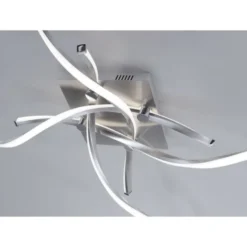 LED-Deckenleuchte, futuristisch, filigran, dimmbar, Eye-Catcher, silber