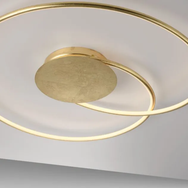 LED Deckenleuchte gold dimmbar Tronicdimmer warmweiß Innenleuchte