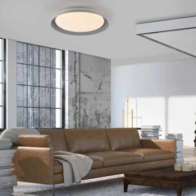 LED Deckenleuchte grau D=43cm dimmbar Switchmo Memoryfunktion