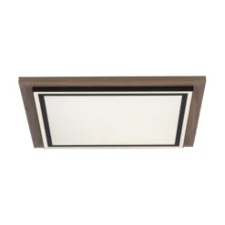 LED-Deckenleuchte, Holzoptik, dimmbar, Fernbedienung, CCT