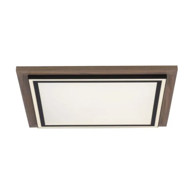 LED-Deckenleuchte, Holzoptik, dimmbar, Fernbedienung, CCT