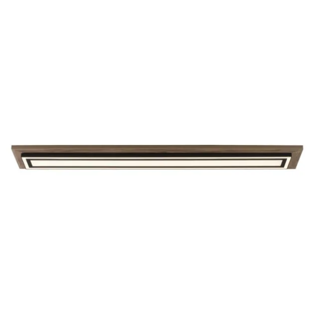 LED-Deckenleuchte, Holzoptik, dimmbar, Fernbedienung, CCT