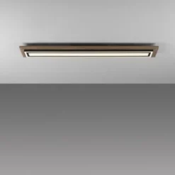 LED-Deckenleuchte, Holzoptik, dimmbar, Fernbedienung, CCT