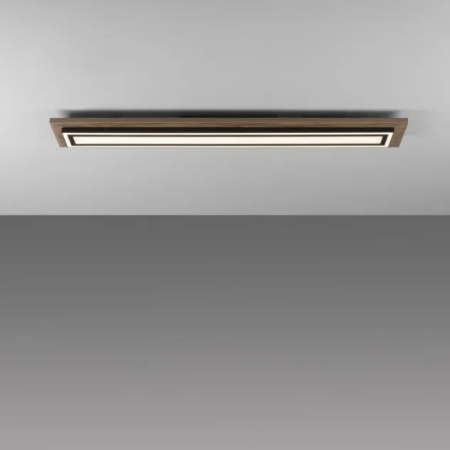 LED-Deckenleuchte, Holzoptik, dimmbar, Fernbedienung, CCT