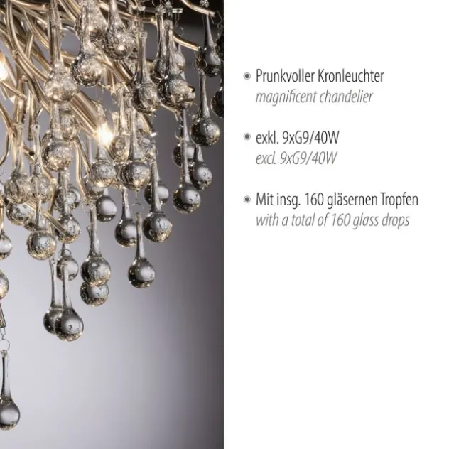 LED Deckenleuchte ICICLE silberfarbig ICICLE Lichtspiel