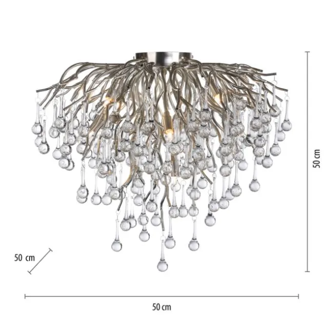 LED Deckenleuchte ICICLE silberfarbig ICICLE Lichtspiel