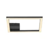 LED Deckenleuchte IVEN, schwarz, 1 quadrat, flach, warmweiß, modern