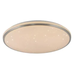 LED Deckenleuchte KYLE, stahl, rund, dimmbar, Sternenhimmeloptik, D 49 cm