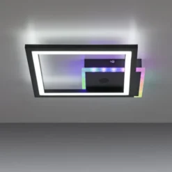 LED Deckenleuchte Lautsprecher Bluetooth schwarz Rainbow RGB