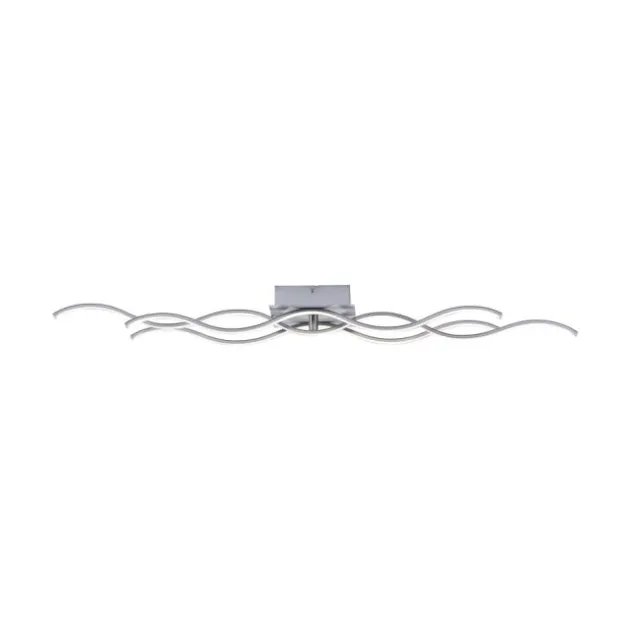 LED-Deckenleuchte, 3 Leuchtarme, Wellenform, warmweiß, energiesparend