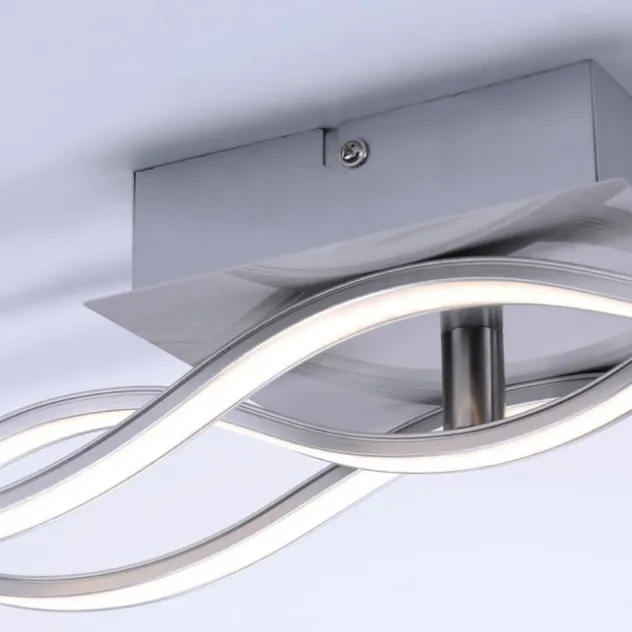LED-Deckenleuchte, 3 Leuchtarme, Wellenform, warmweiß, energiesparend