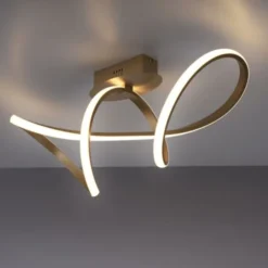 LED-Deckenleuchte, messing-matt, dimmbar, IP20, Innenleuchte