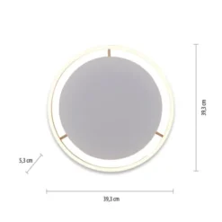 LED Deckenleuchte messing matt rund Ø40cm dimmbar Switchmo warmweiß