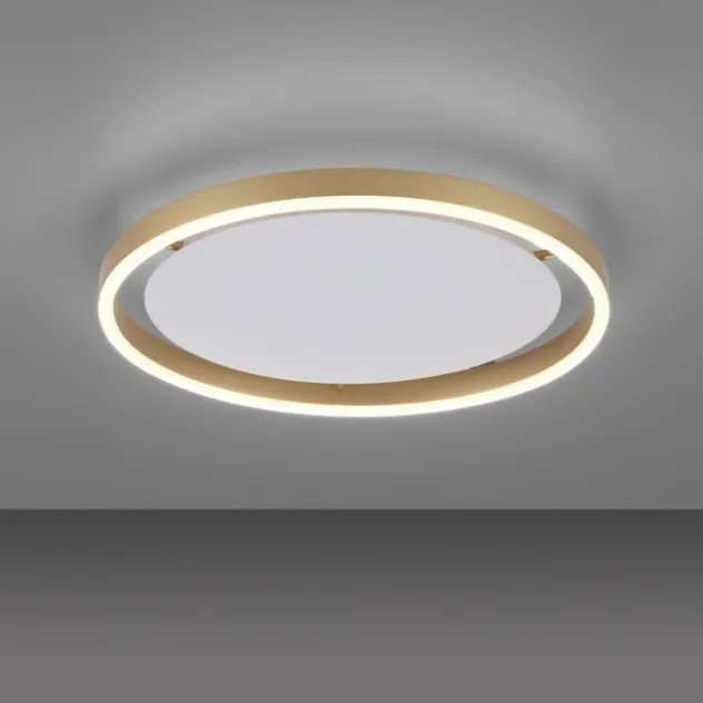 LED Deckenleuchte messing matt rund Ø40cm dimmbar Switchmo warmweiß