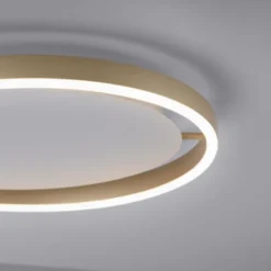 LED Deckenleuchte messing matt rund Ø40cm dimmbar Switchmo warmweiß