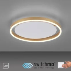 LED Deckenleuchte messing matt rund Ø40cm dimmbar Switchmo warmweiß