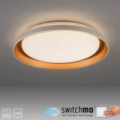 LED Deckenleuchte messing matt dimmbar per Stwitchmo Memoryfunktion