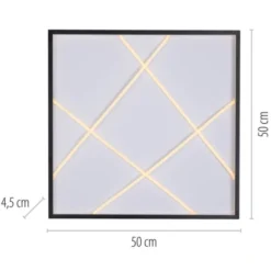 LED Deckenleuchte MIKADO, schwarz, eckig, dimmbar, Simply Dim, Memoryfunktion