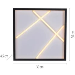 LED Deckenleuchte MIKADO, schwarz, eckig, dimmbar, Simply Dim, Memoryfunktion