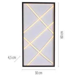 LED Deckenleuchte MIKADO, schwarz, rechteckig, dimmbar, Memoryfunktion