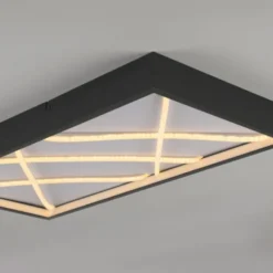 LED Deckenleuchte MIKADO, schwarz, rechteckig, dimmbar, Memoryfunktion