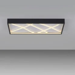 LED Deckenleuchte MIKADO, schwarz, rechteckig, dimmbar, Memoryfunktion