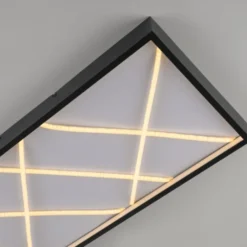 LED Deckenleuchte MIKADO, schwarz, rechteckig, dimmbar, Memoryfunktion
