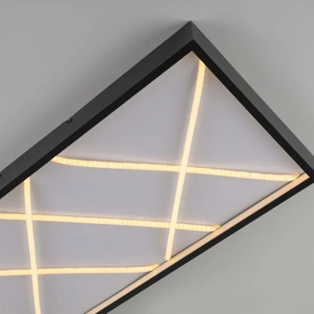 LED Deckenleuchte MIKADO, schwarz, rechteckig, dimmbar, Memoryfunktion