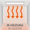 LED Deckenleuchte mit Infarot Heizung eckig weiß Fernbedienung