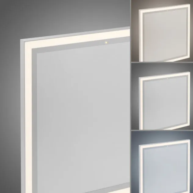 LED Deckenleuchte mit Infarot Heizung eckig weiß Fernbedienung