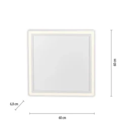 LED Deckenleuchte mit Infarot Heizung eckig weiß Fernbedienung