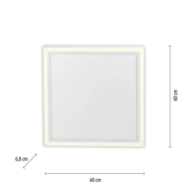 LED Deckenleuchte mit Infarot Heizung eckig weiß Fernbedienung