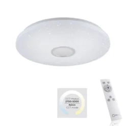 LED Deckenleuchte, Nachthimmel Optik, dimmbar, rund, Fernbedienung, modern