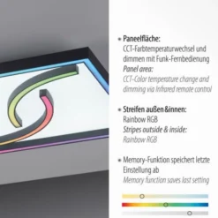 LED Deckenleuchte quadratisch Lichtszenen dimmbar Memoryfunktion