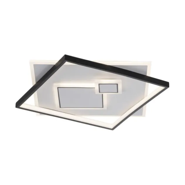 LED Deckenleuchte quadratisch schwarz weiß schaltbar warmweiß Licht