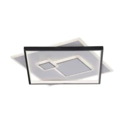 LED Deckenleuchte quadratisch schwarz weiß schaltbar warmweiß Licht