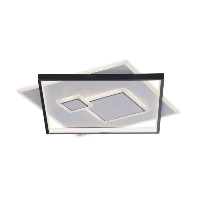 LED Deckenleuchte quadratisch schwarz weiß schaltbar warmweiß Licht