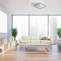 LED Deckenleuchte quadratisch aluminium CCT dimmbar Rainbow RGB