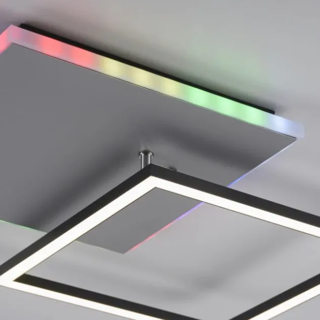 LED Deckenleuchte quadratisch aluminium CCT dimmbar Rainbow RGB