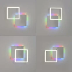 LED Deckenleuchte quadratisch aluminium CCT dimmbar Rainbow RGB