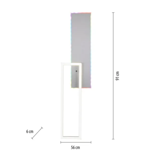 LED Deckenleuchte rechteckig aluminium CCT dimmbar Rainbow RGB