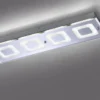 LED Deckenleuchte rechteckig mit Spiegelglasscheibe in Kristalloptik und vier Leuchtmitteln