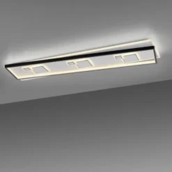 LED Deckenleuchte rechteckig schwarz weiß schaltbar warmweiß Licht