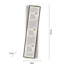 LED Deckenleuchte rechteckig schwarz weiß schaltbar warmweiß Licht