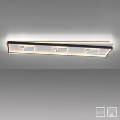 LED Deckenleuchte rechteckig schwarz weiß schaltbar warmweiß Licht