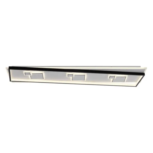 LED Deckenleuchte rechteckig schwarz weiß schaltbar warmweiß Licht