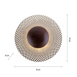 LED Deckenleuchte, rost-gold, indirekt, blendfrei, dimmbar, Memory Funktion