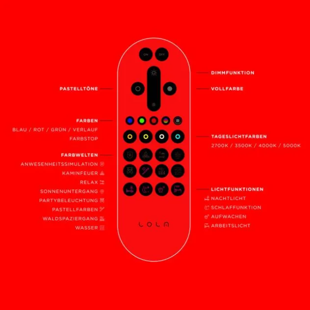 LED Deckenleuchte, rund, schwarz, Smart Home, Farbwechselmodus, dimmbar