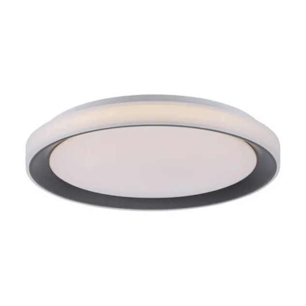 LED Deckenleuchte, rund, schwarz, Smart Home, Farbwechselmodus, dimmbar